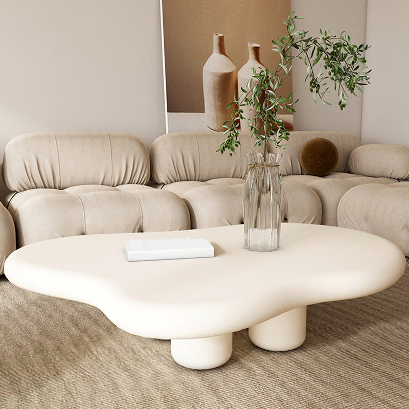 Scandinavian Coffee Table 4 Legs  & Free form Wooden in White