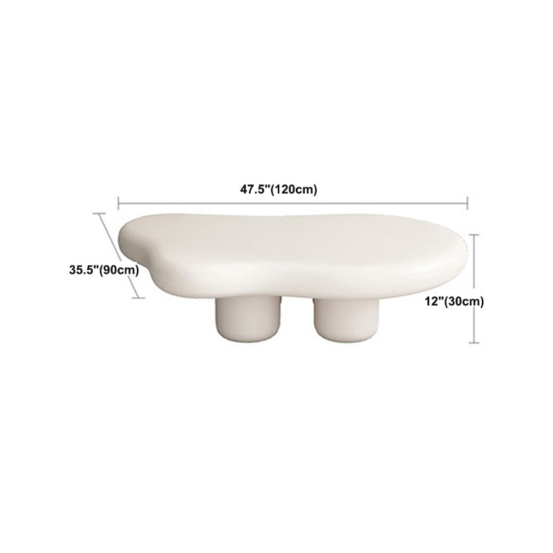 Scandinavian Coffee Table 4 Legs  & Free form Wooden in White