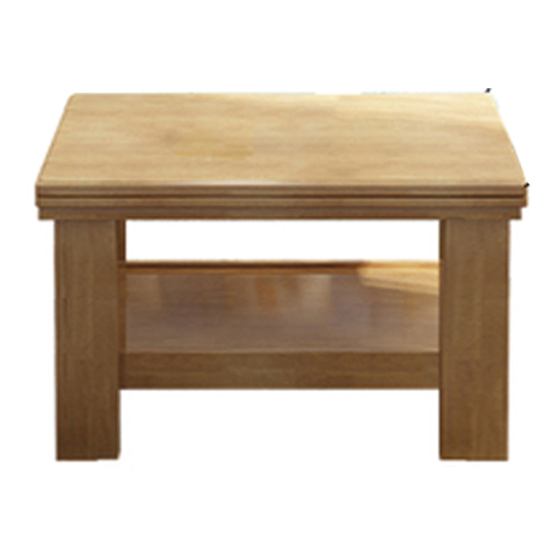 Scandinavian Solid Wood 4 Legs Coffee Cocktail Table with Shelf/Drawers