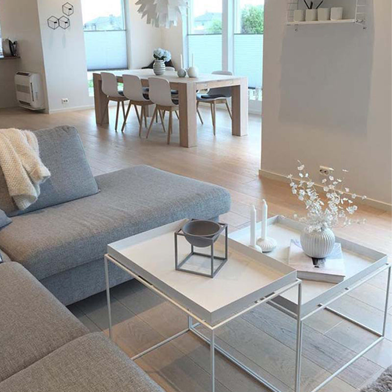 Square Iron Coffee Table Modernism Simple Frame Cocktail Table