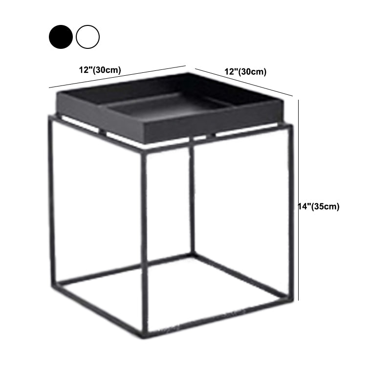 Square Iron Coffee Table Modernism Simple Frame Cocktail Table