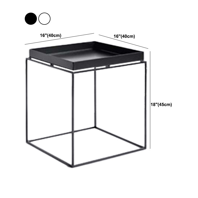 Square Iron Coffee Table Modernism Simple Frame Cocktail Table