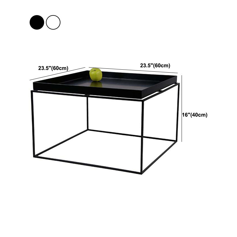 Square Iron Coffee Table Modernism Simple Frame Cocktail Table
