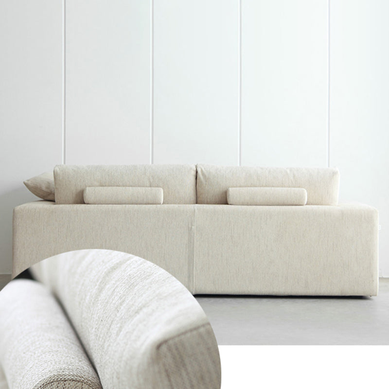 29.5" H Contemporary Linen Blend Square Arm Sofa for Living Room