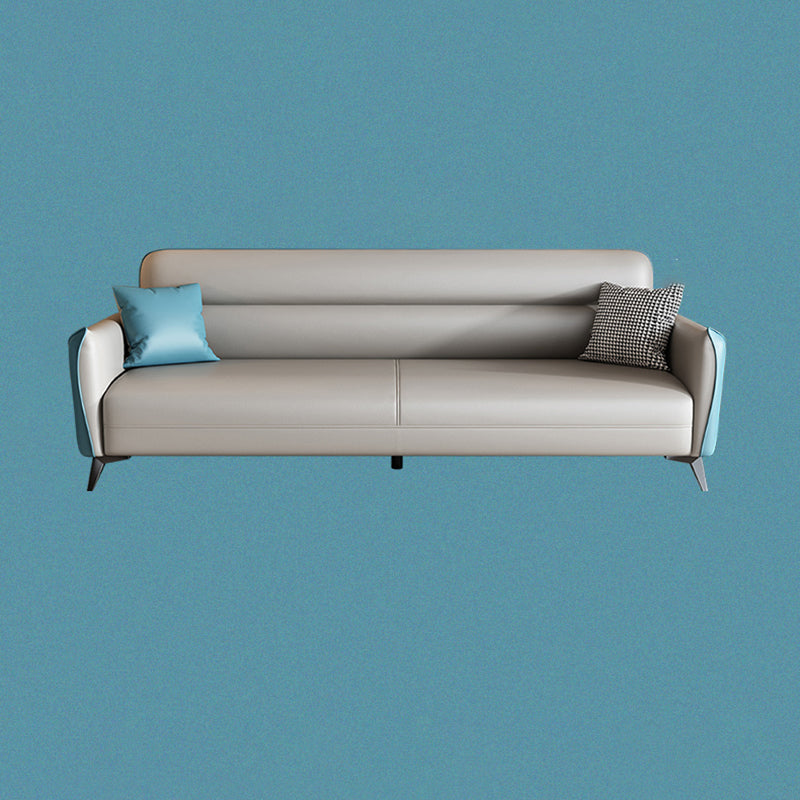 32.3" H 3-seater Faux Leather Square Arm Sofa for Living Room with storage