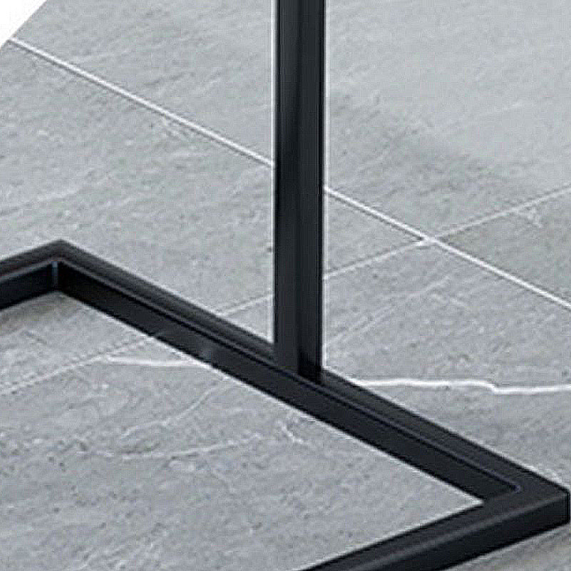 Mid-century Modern Square Tray Top Side Table 23.23" Tall Metal C End Table