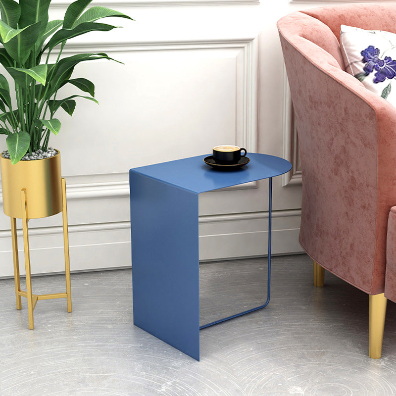 19.69" Tall Mid-century Side End Table Metal Abstract Sofa Side Accent Table