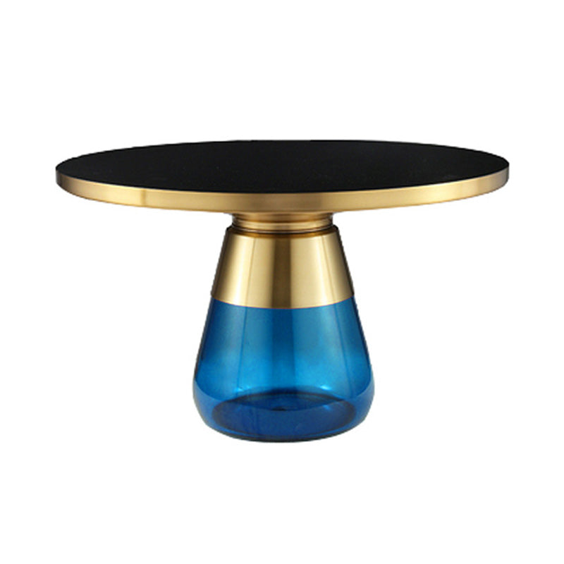 29.53 inch Wide Contemporary Sofa Side Accent Table Glass Round Side End Table