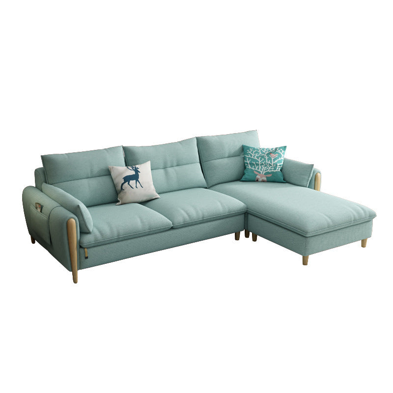 Nordic Living Room Sofa Pillow Top Arm Cushions Wooden Sofa Chaise