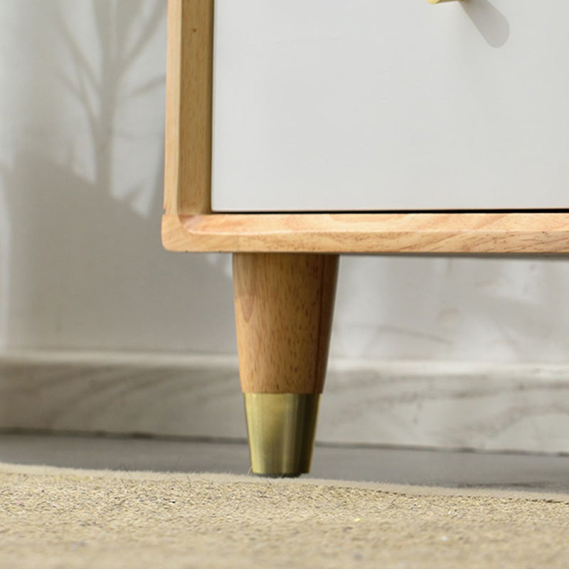 Modern Wood Cabinet Straight Legs Knobs Side Cabinet with Drawer