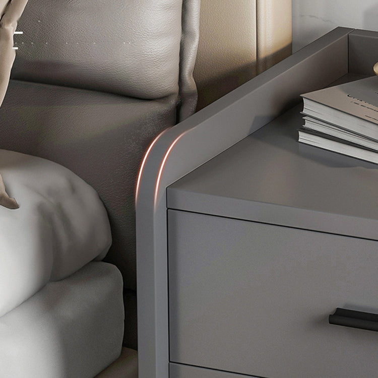 Wooden Bedside Cabinet Modern Minimalist Bedside Table with Drawers