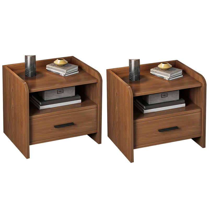 Wooden Bedside Cabinet Modern Minimalist Bedside Table with Drawers