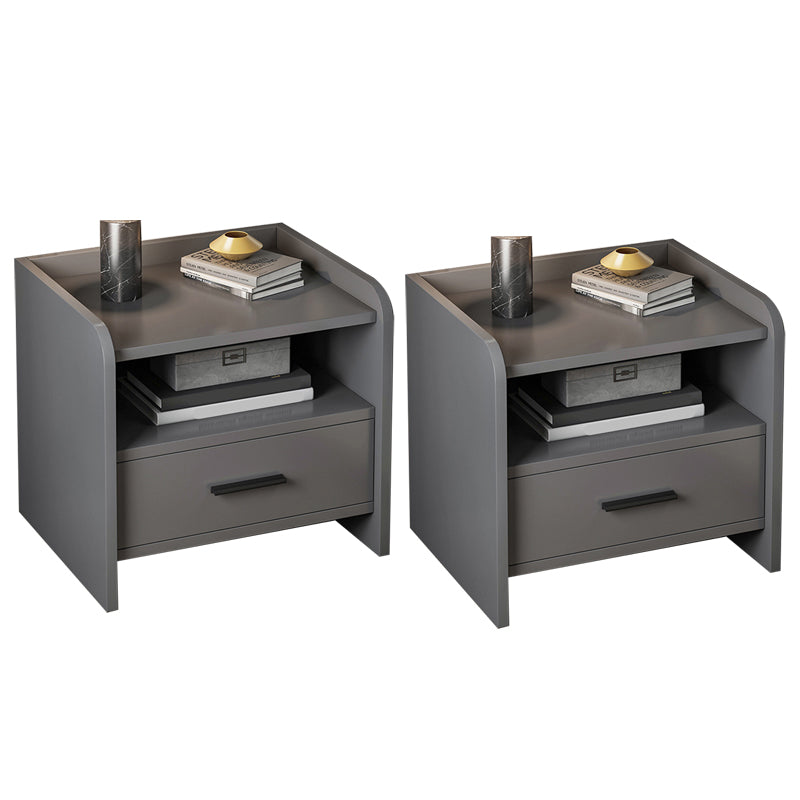 Wooden Bedside Cabinet Modern Minimalist Bedside Table with Drawers