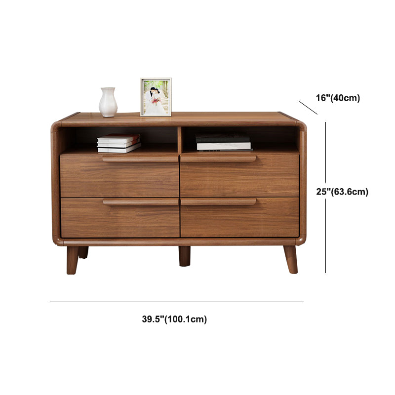 Contemporary Horizontal Chest Bedroom Storage Chest with Drawers