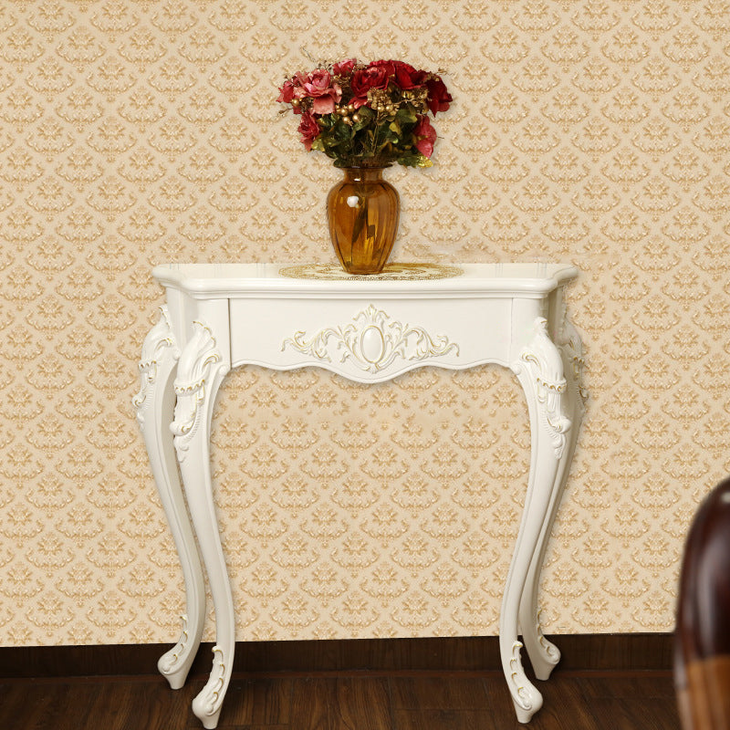 Victorian Hall Console Table Free Form Wood End Table with Legs