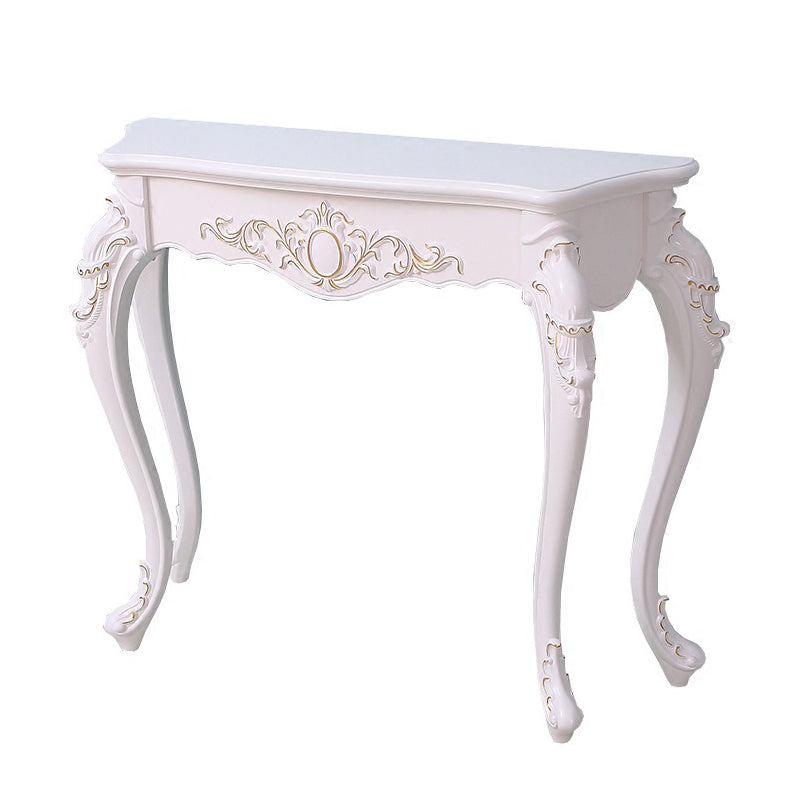 Victorian Hall Console Table Free Form Wood End Table with Legs