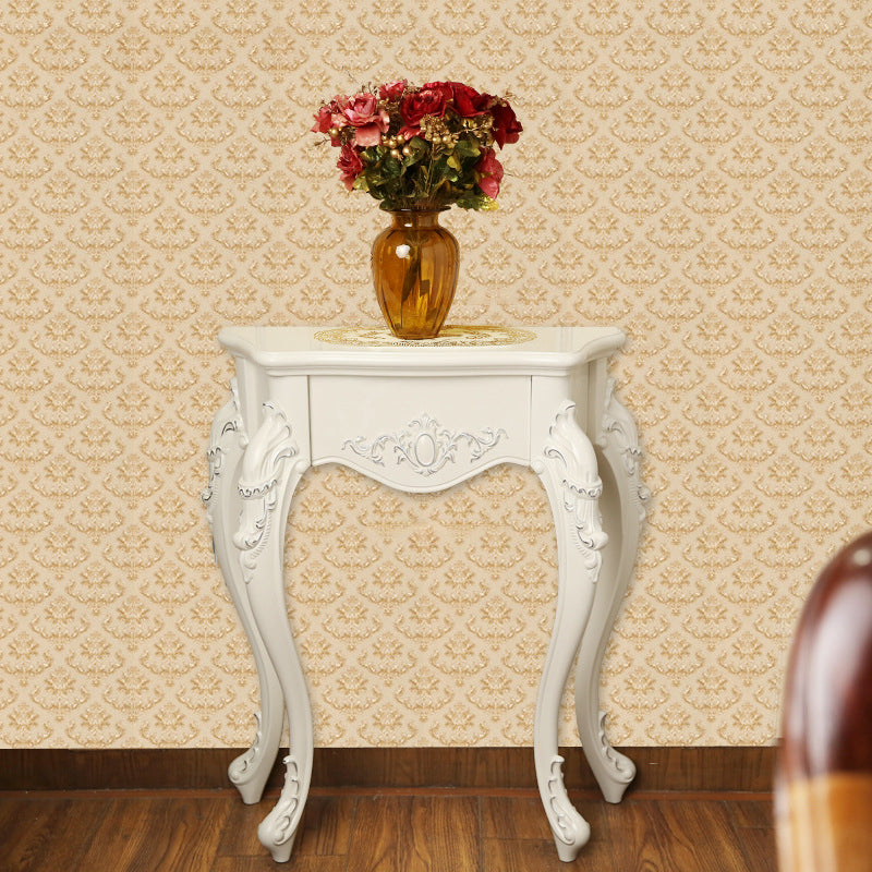 Victorian Hall Console Table Free Form Wood End Table with Legs