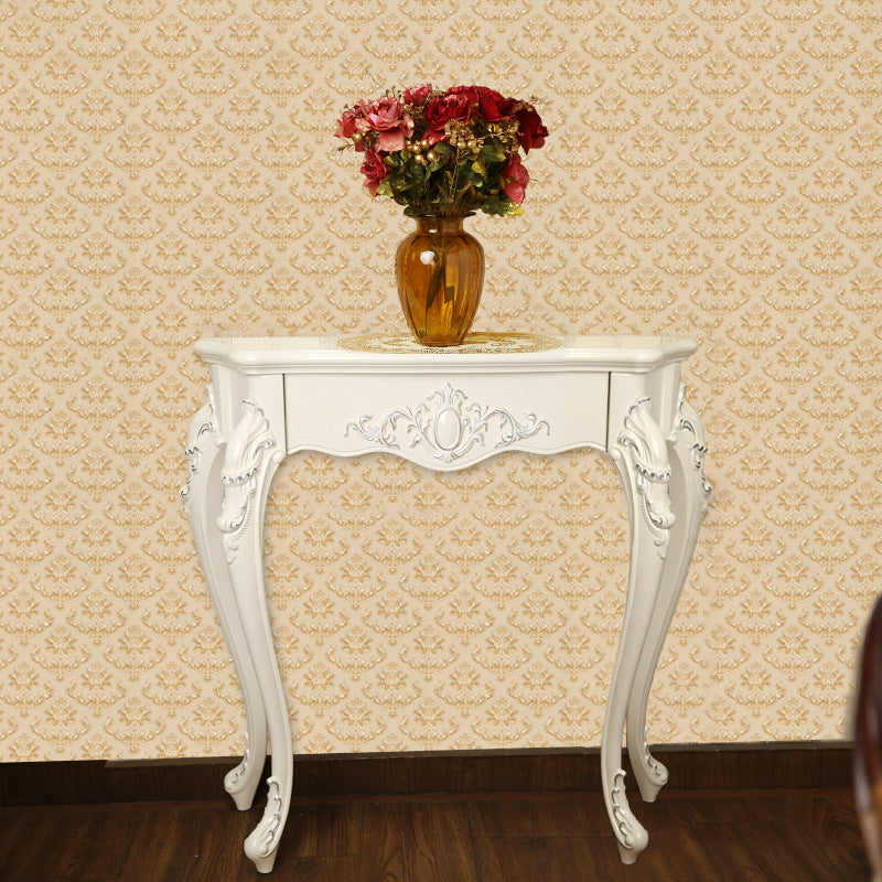 Victorian Hall Console Table Free Form Wood End Table with Legs
