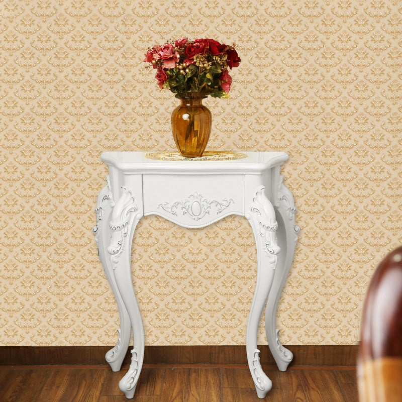 Victorian Hall Console Table Free Form Wood End Table with Legs