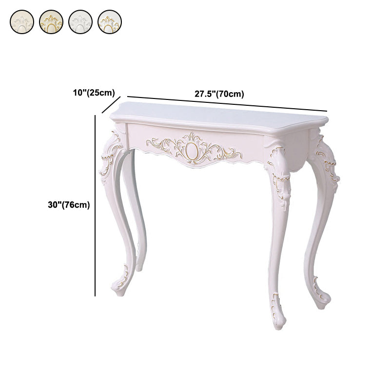 Victorian Hall Console Table Free Form Wood End Table with Legs
