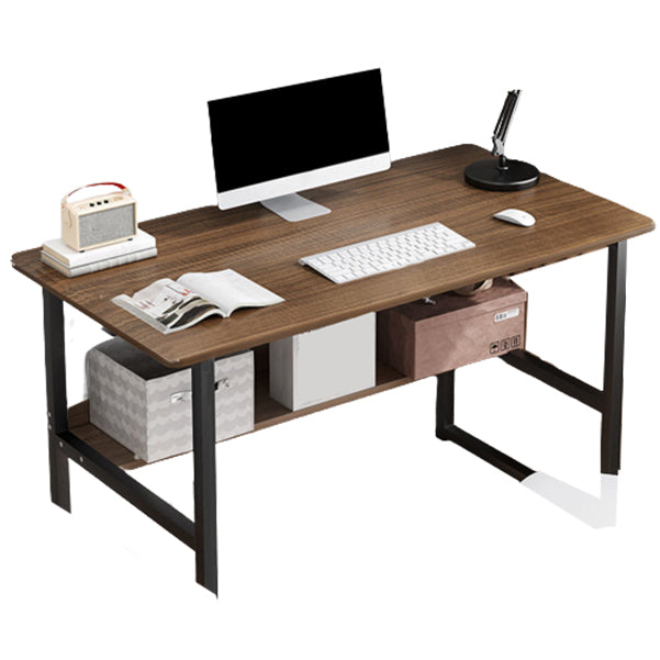 Metal and Wooden Writing Desk Rectangular Office Desk for Dormitory