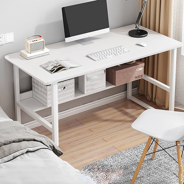 Metal and Wooden Writing Desk Rectangular Office Desk for Dormitory