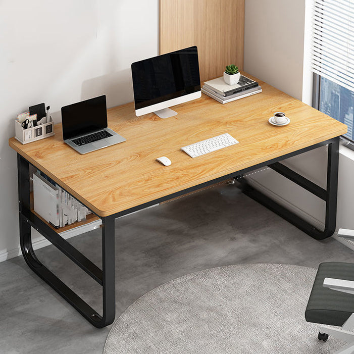Metal and Wooden Writing Desk Rectangular Office Desk for Dormitory