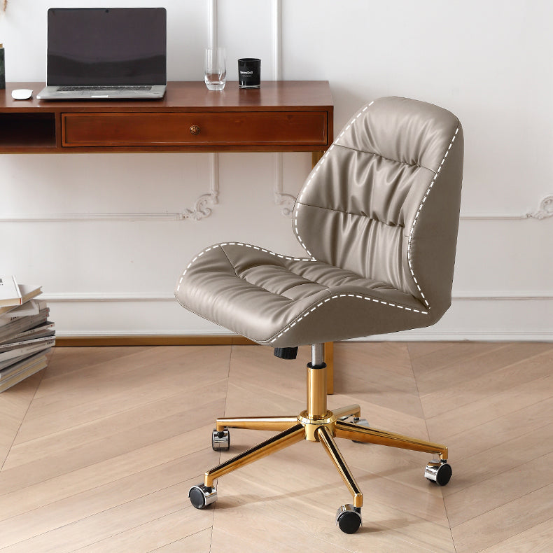 Contemporary Faux Leather Adjustable Chair Mid-Back Conference Office Chair