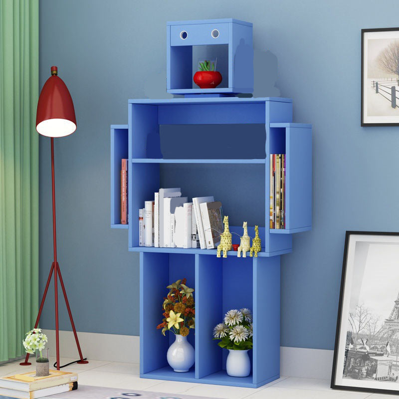 Engineered Wood Bookcase Contemporary Open Bookcase 6 Shelves