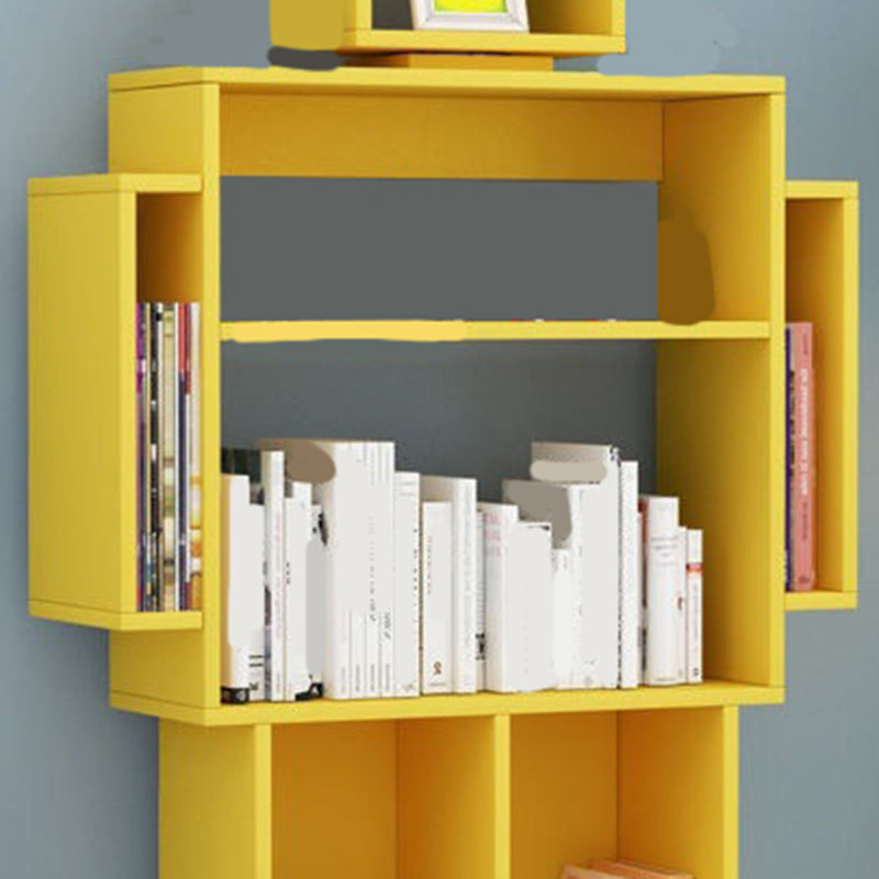 Engineered Wood Bookcase Contemporary Open Bookcase 6 Shelves