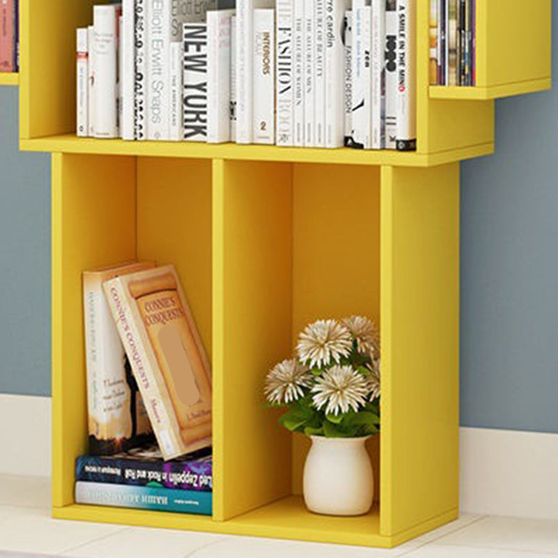 Engineered Wood Bookcase Contemporary Open Bookcase 6 Shelves