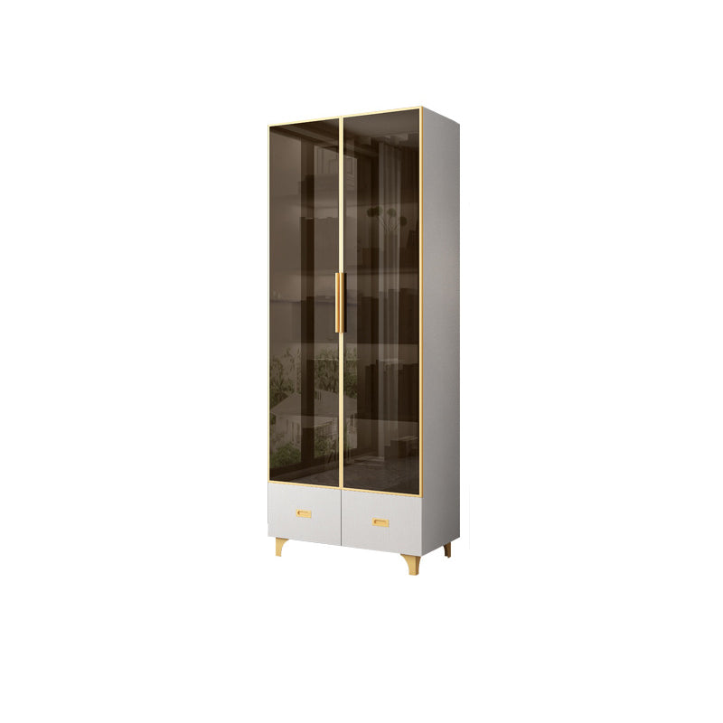 Glam Standard Book Shelf Engineered Wood Bookcase with Doors