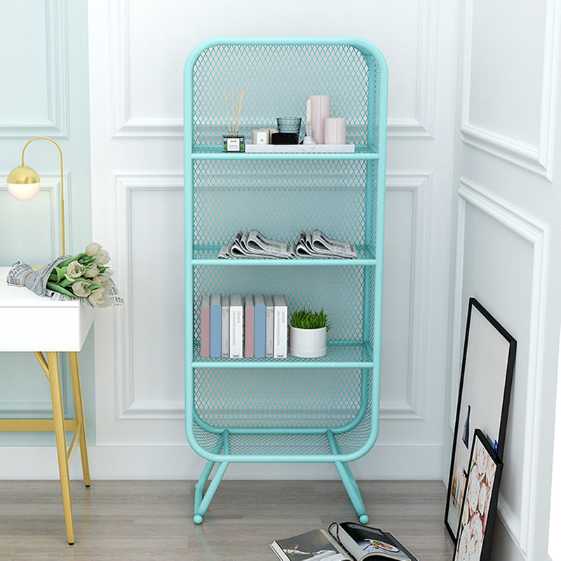 Metal Glam Book Shelf Closed Back Shelf Bookcase with Shelves