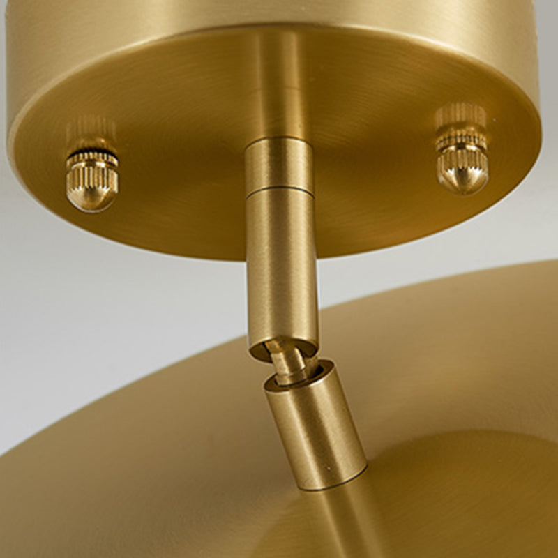 Modern Semi Flush Light Round Ceiling Lighting with Metal for Hallway