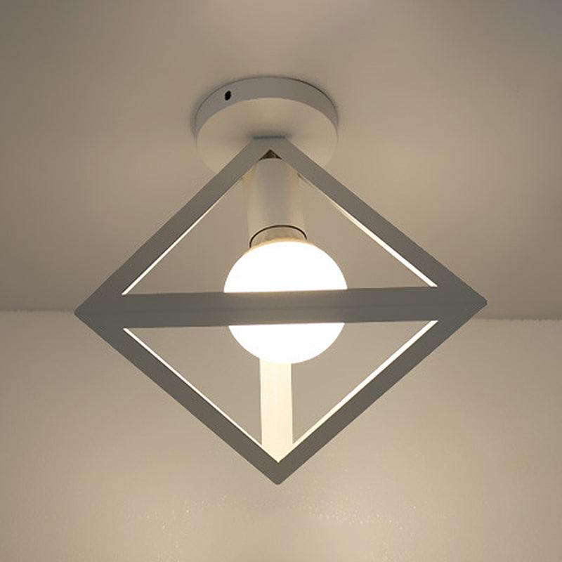 Modern Flush Ceiling Lights Metal 1-Light Flush Mount for Hallway