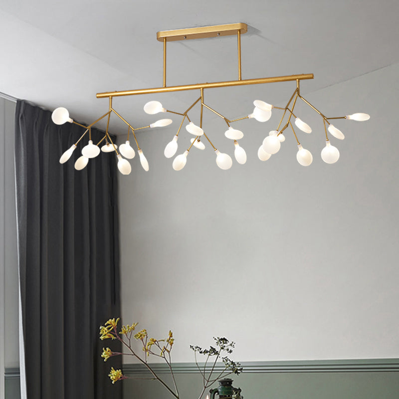 27-Lights Sputnik Shape Island Light Acrylic Chandelier Lamp for Dining Room