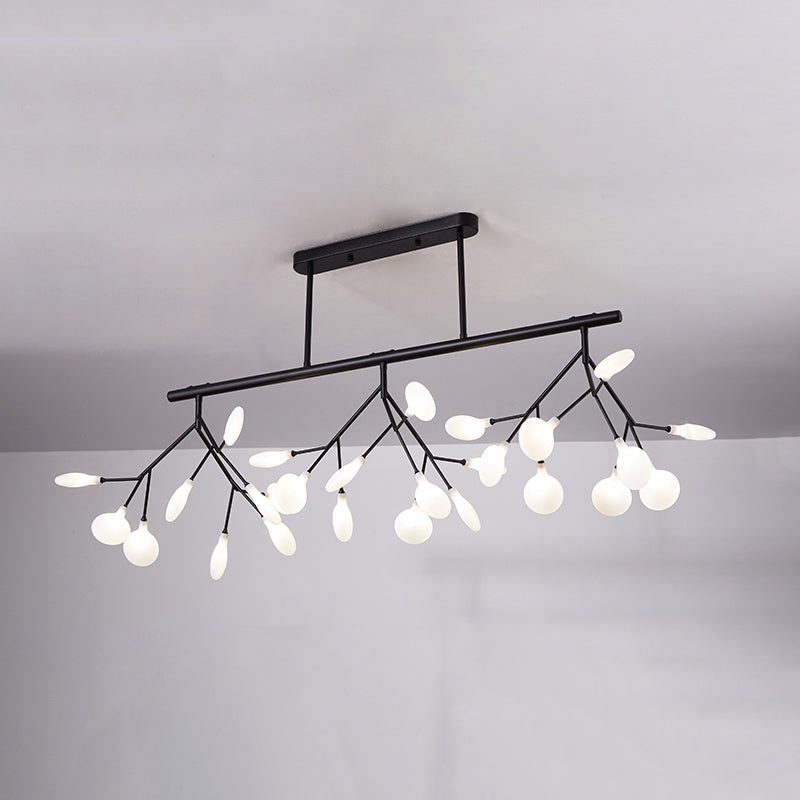 27-Lights Sputnik Shape Island Light Acrylic Chandelier Lamp for Dining Room