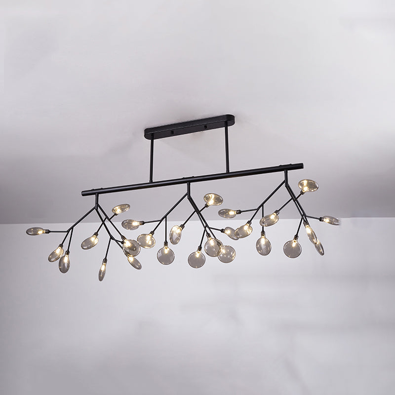 27-Lights Sputnik Shape Island Light Acrylic Chandelier Lamp for Dining Room