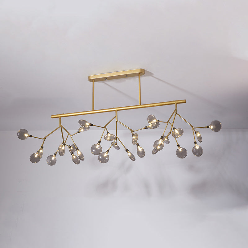 27-Lights Sputnik Shape Island Light Acrylic Chandelier Lamp for Dining Room