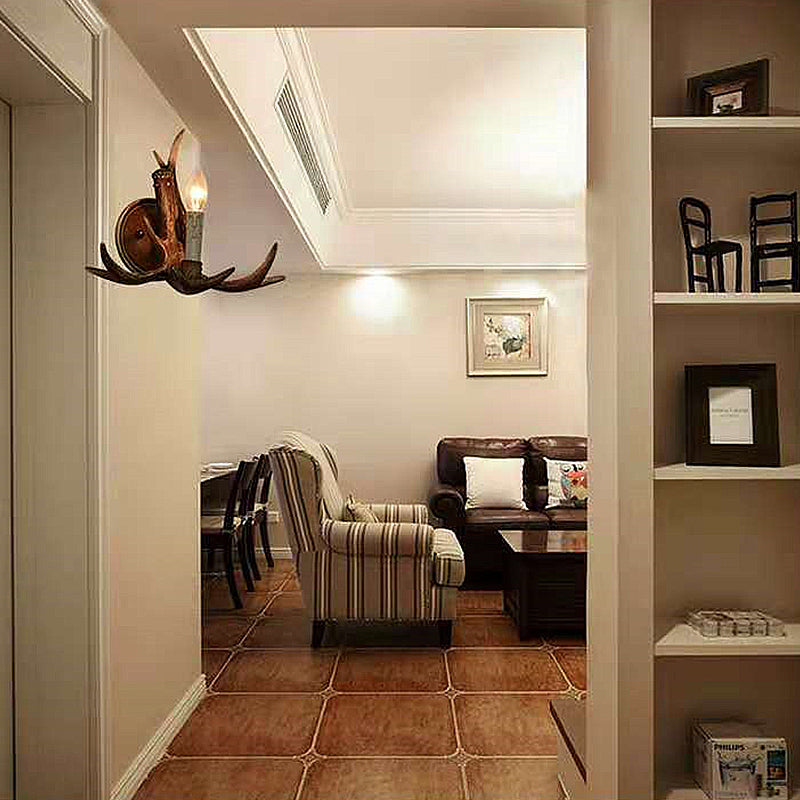 Rustic Single Candle Style Lighting Antique Wall Light  for Restaurant