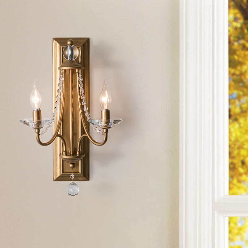 Rustic Golden/Silver Lighting Candle Style Antique Wall Light for Restaurant