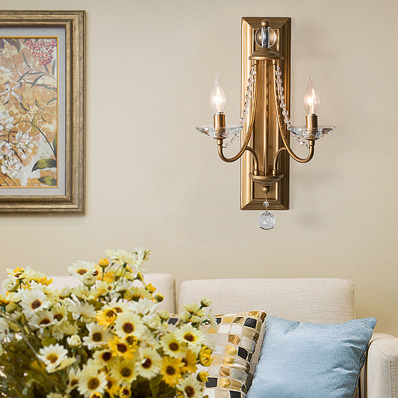 Rustic Golden/Silver Lighting Candle Style Antique Wall Light for Restaurant