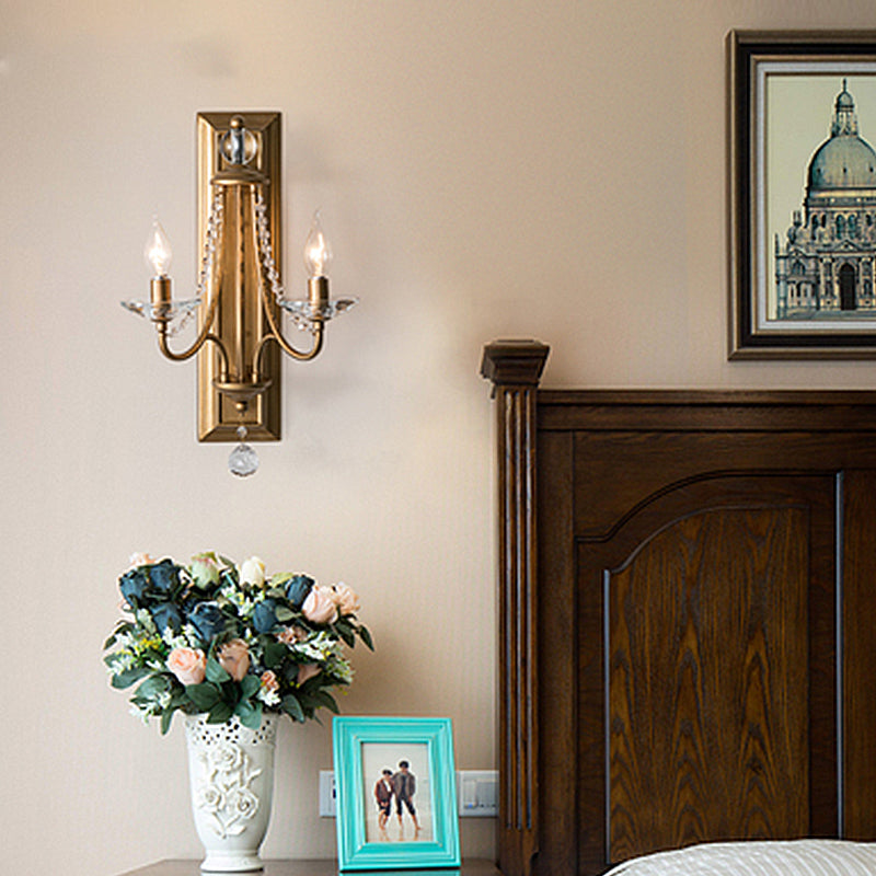 Rustic Golden/Silver Lighting Candle Style Antique Wall Light for Restaurant