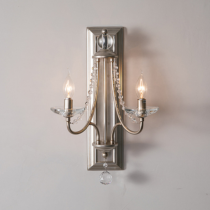 Rustic Golden/Silver Lighting Candle Style Antique Wall Light for Restaurant