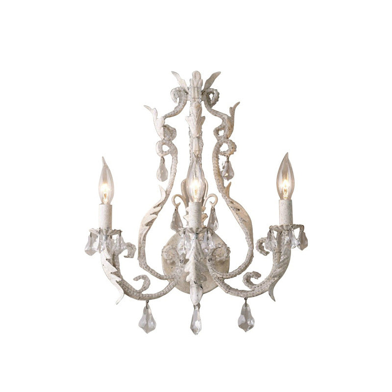 Gray/White Antique Wall Light Rustic Candle Style Lighting for Dining Room Foyer