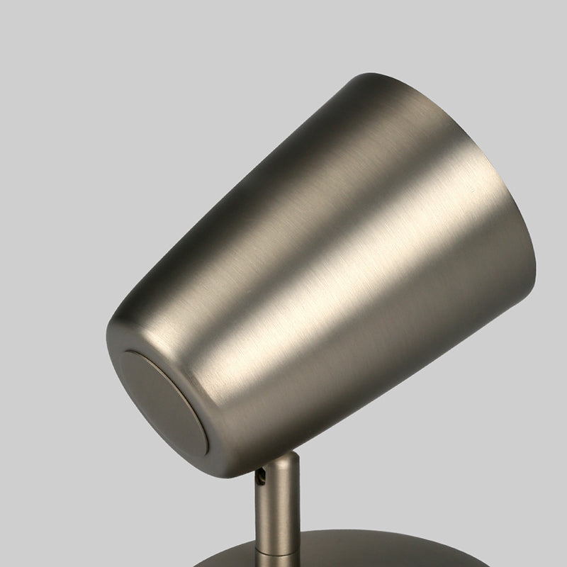 Modernism Single Nickel/Black/White Wall Mounted Sconce Mrtal Shaded Wall Light