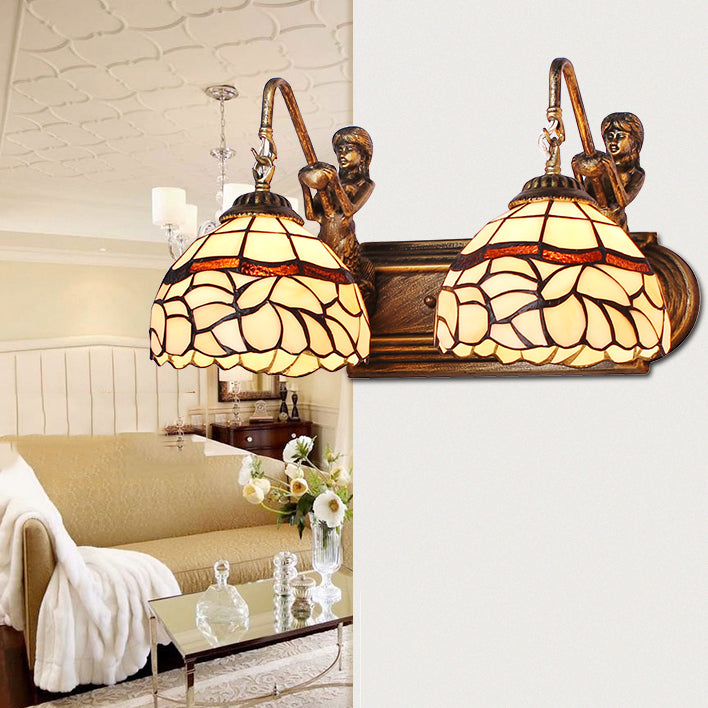 Nordic Style Iron Vanity Light Mermaid Shape Vanity Lamp for Shower Room