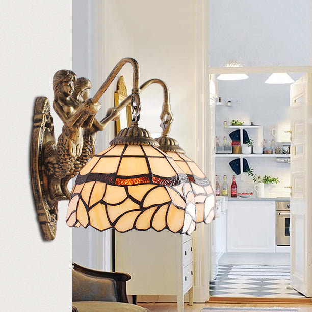 Nordic Style Iron Vanity Light Mermaid Shape Vanity Lamp for Shower Room