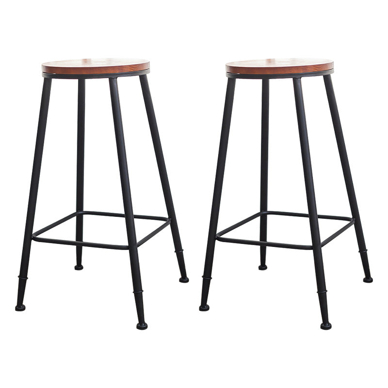 Industrial 1/2/3 Pieces Solid Wood Bar Table Set Adjustable Counter Set