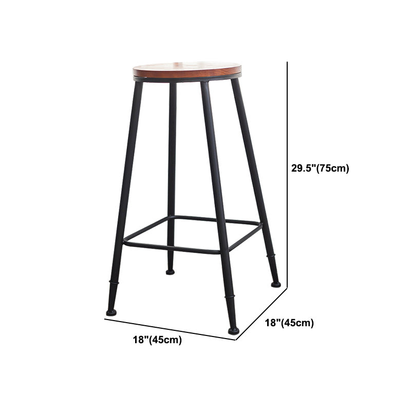 Industrial 1/2/3 Pieces Solid Wood Bar Table Set Adjustable Counter Set